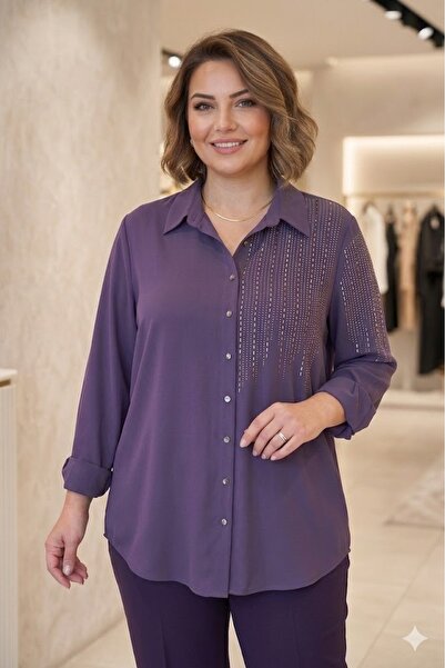 elma abone قميص نسائي مقاس كبير من نوع سيسيكا ستون