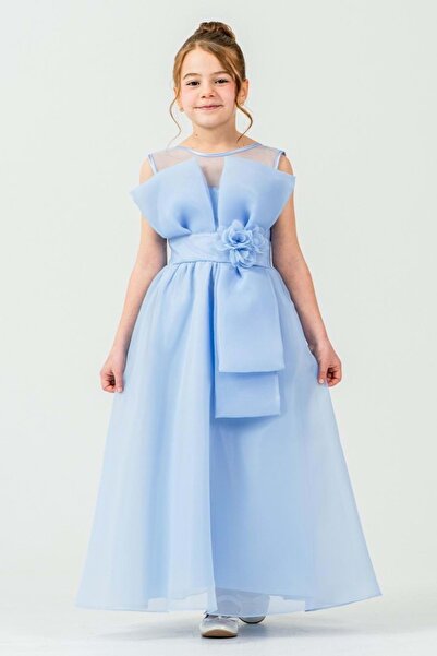 s.t. sebat tekstil Girl's Stretchy Gipe Back Floral and Ribbon Stylish Organz...