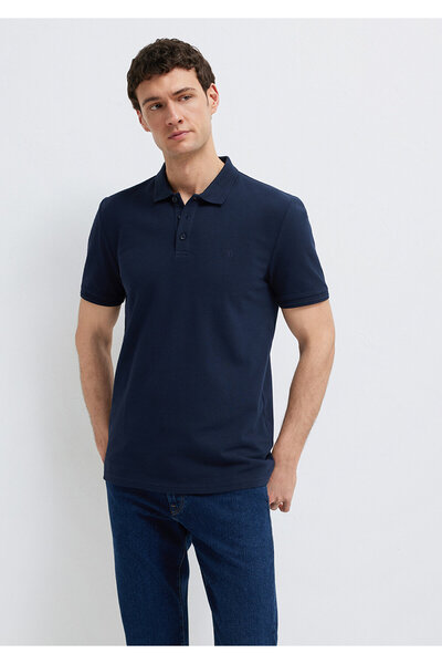 Mavi Marineblaues Polo-T-Shirt Slim Fit / Eng anliegend 064946-70490