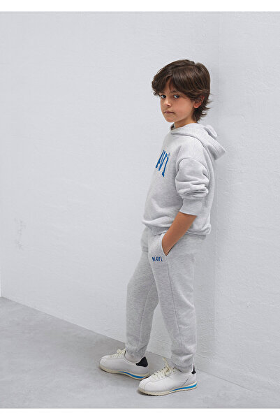 Mavi Graue Jogginghose mit Logo-Print 6010028-88467