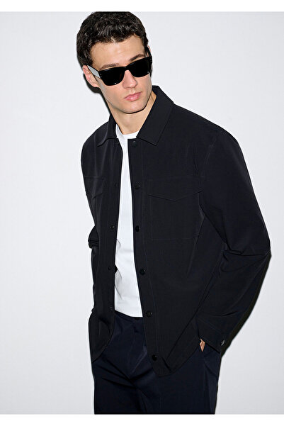 Mavi Marineblaue Reisejacke mit Funktions-Taschen, reguläre Passform / normal...