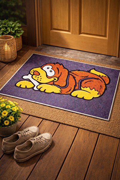 MADAME QUEEN Door Mat 60X40 cm Non-Slip Base Washable Cute Dog Patterned