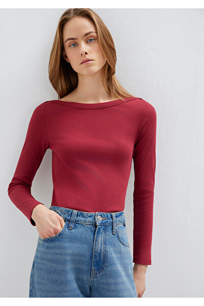 Mavi Дългоръкава червена базова тениска Slim Fit / Slim Cut 1613622-70430