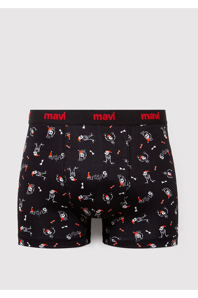 Mavi Yılbaşı Temalı Baskılı Boxer 0912176-900