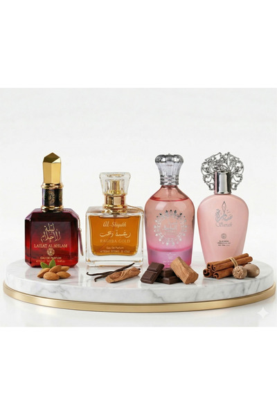 TRENDY Set 4 Parfumuri Arabesti De Femei 100ML - Lailat Al Ahlam + Raghba Gol...