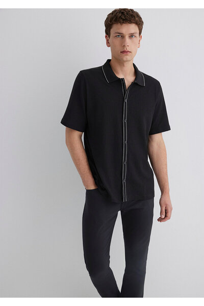 Mavi Μαύρο πουκάμισο Regular Fit / Normal Cut 0211621-900