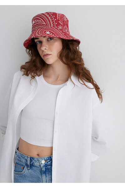 Mavi Printed Red Bucket Hat 1912974-10076