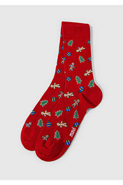 Mavi Rote Socken mit Neujahrsmotiv 0911662-32421