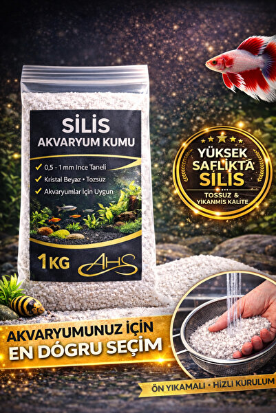 AHS Doğal Akvaryum Marimo Teraryum Silis Kumu 1 kg 1000gr.