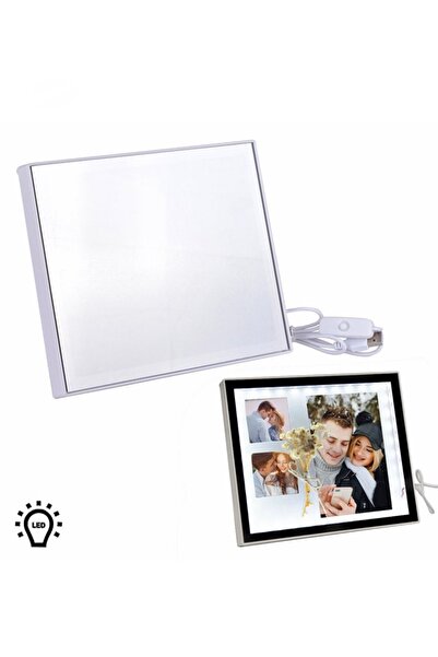 ABAS Kişiye Özel LED Fotoğraf Çerçevesi Işıklı Fotoğraf Panosu Sevgiliye Eşe ...