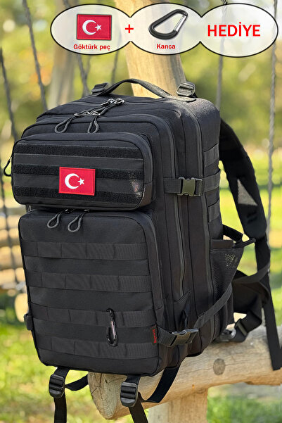Bagworld Saraciye Askeri Taktik Büyük Sırt Çantası - Lüks Dağcı Çantası - Peç...