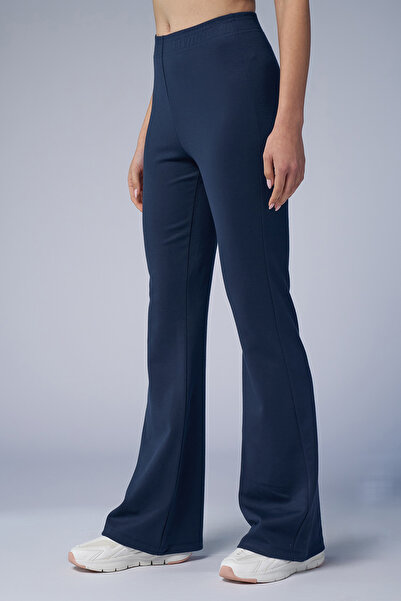 bilcee Жіночі сині брюки з високою талією і розкльошеними штанинами 4555