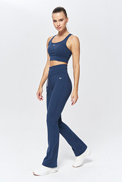 bilcee Kadın Carbon Yüksek Bel Flare Yumuşak Dokulu Tayt Pantolon 9909