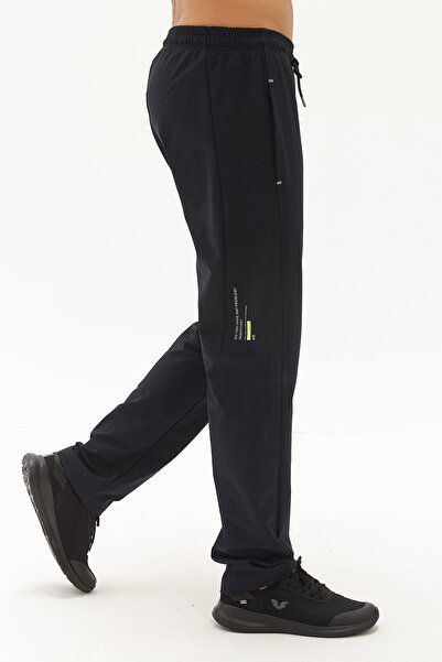 bilcee Men's Black Fine Woven Fabric Sweatpants 0633