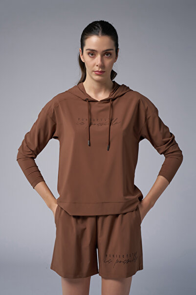 bilcee Hanorac maro din țesătură subțire pentru femei 4168