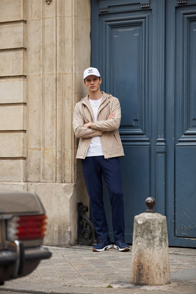 bilcee Pantaloni de trening pentru bărbați, periați, cu textură moale, albast...