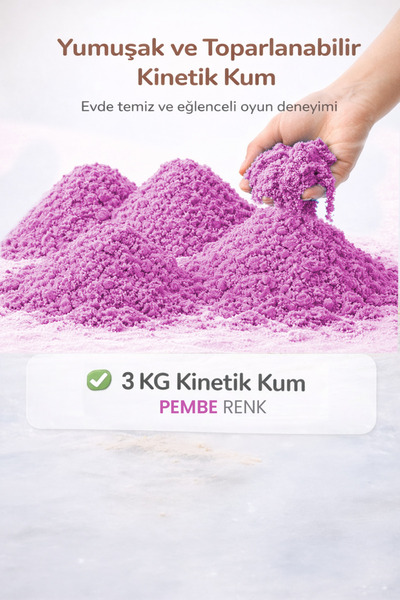 Kinetic Sand 3 KG Kinetik Kum - Eğitici ve Öğretici Oyun Kumu