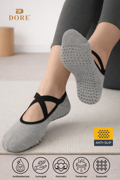 Dore Original Women's Premium Cotton Non-Slip Sole Pilates Yoga Dance Tawaf B...
