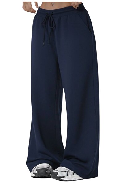 SAAT TEKSTİL Sweatpants - Loose Fit - High Waist - Baggy - with Pockets - Cas...