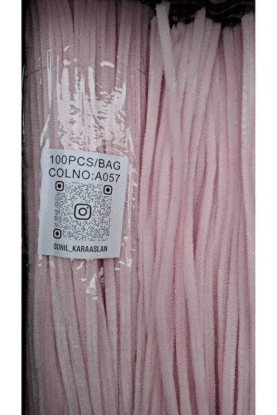 Mutkin ŞÖNİL 100 LÜ PEMBE RENK KOD A057 30 CM -🛍️ YOĞUN TÜYLÜ HOBİ ÇUBUĞU TE...