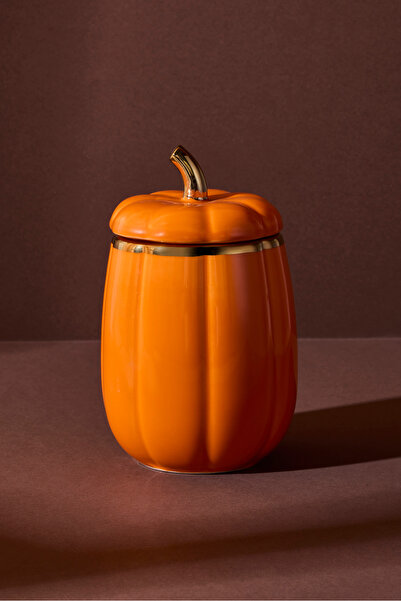 Perotti Balkabak S Kapaklı Porselen Kavanoz 13x8.5 cm