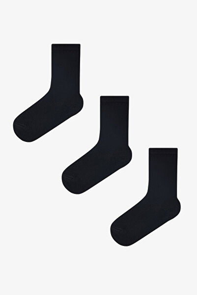 Penti Kız Çocuk Unisex Siyah Basic 3 lü Soket Çorap Seti