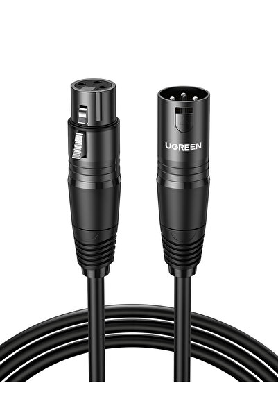 Ugreen Cannon XLR Erkek to XLR Dişi Mikrofon Ses Kablosu 2 Metre, 20710
