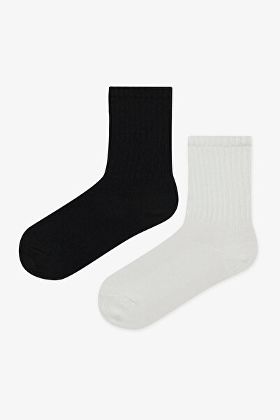 Penti Детски унисекс черно-бели тенис чорапи, 2 чифта