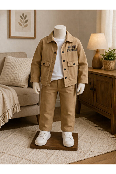 Terry طقم أنيق للأولاد مكون من قميص من قماش الدنيم وبنطلون من قماش الدنيم مع ...