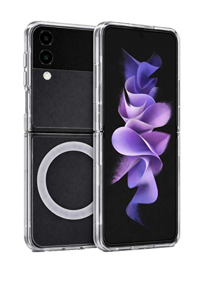 Samsung Galaxy Z Flip 3 Compatible Camera Shielded Magsafe Wireless Charging Luxury Clear Silicone T