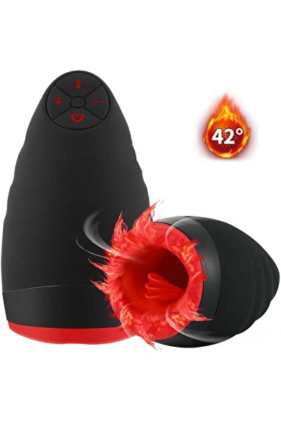 Obsessia Masturbator automat HerTongue, 6 moduri de vibratie, functie incalzire, jucarii sexuale, silentios