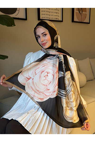 zesu co İthal Vual İpek Şal İç Göstermeyen Kaymayan Tesettür Şal