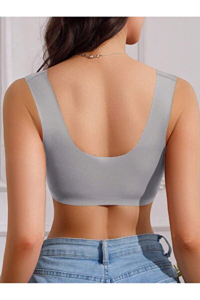 SWEETKORSE Kadın Bonny Sütyen Önden Agraflı Pedli Bralet Çiçek Desenli Dikişsiz Dantel Detaylı Sütyen