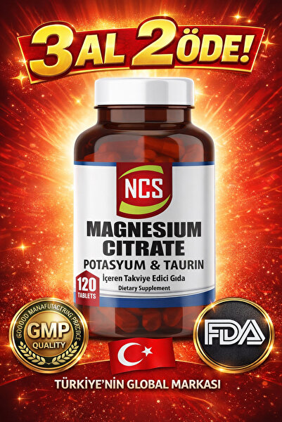 NCS Magnesium Citrate Potassium 120 Tablet 4-Piece Form (POTACYUM TAURINE) & ...