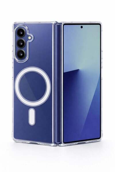 Vissona Samsung Galaxy Z Fold 5 Uyumlu Kamera Korumalı Magsafe Wireless Şarj ...