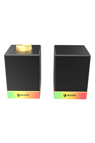 Sades مكبرات صوت ستيريو لسطح المكتب من ديونسين SA-SP 02، نظام صوت متعدد الوسا...