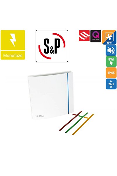 Genel Markalar S&P Silent 100 CZ Design 100mm Sessiz Dekoratif Banyo Fanı – M...