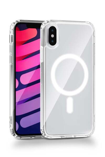 Vissona iPhone X / XS İphone Uyumlu Kamera Korumalı Magsafe Wireless Şarj Öze...