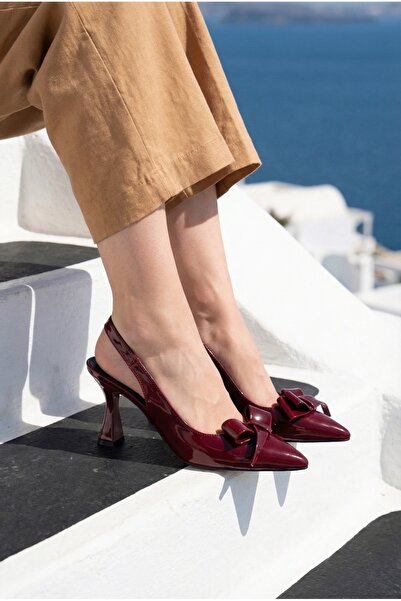 Les Chatelets Été en Ville Γυναικεία παπούτσια slingback με χοντρό φιόγκο, λο...