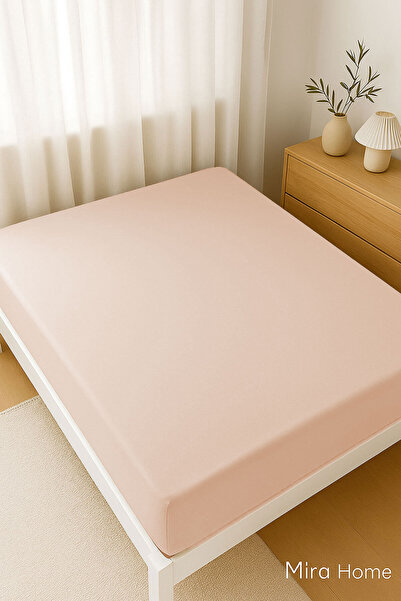 Mira Home ملاءة سرير مزدوجة من القطن الممشط بنسبة 100%، مقاس 200×200 سم، مقاس...