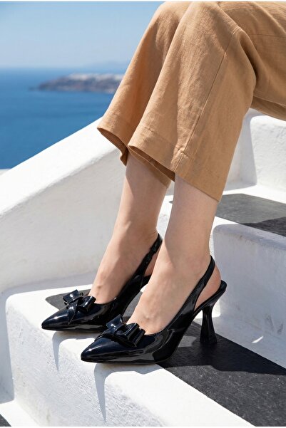 Les Chatelets Été en Ville Γυναικεία παπούτσια slingback με χοντρό φιόγκο, λο...