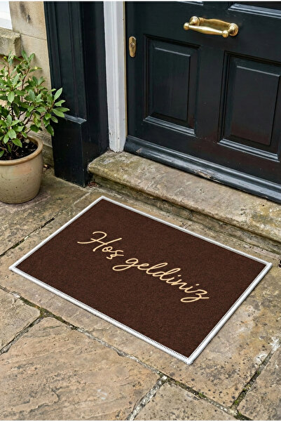 Zevahir Home Μίνιμαλ χαρτοστρωματάκι εισόδου με γραπτή επιγραφή καλωσορίσματος