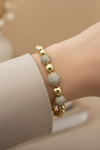 XUPING JEWELRY Stil Incisi/Xupıng Jewerly 14 Ayar Altın Kaplama, Üç Taşlı Nok...