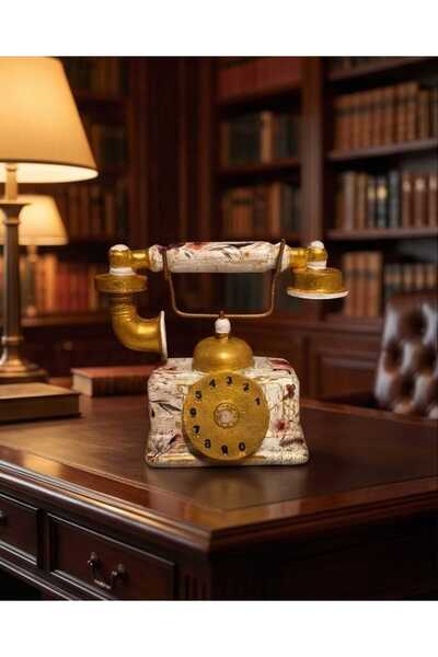 Dodemert Home Nostalji Ankesörlü Vintage Telefon Vintage Polyester Biblo ( 19...