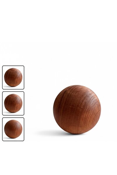 Rembox Wooden Jar Lid Globe Ball 8cm Diameter Multi-Purpose Globe Heavy Natur...