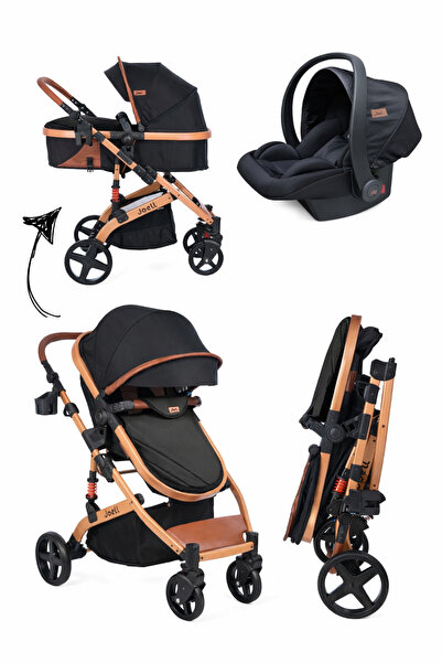 Joell Truva Travel Sistem Bebek Arabası Siyah Gold