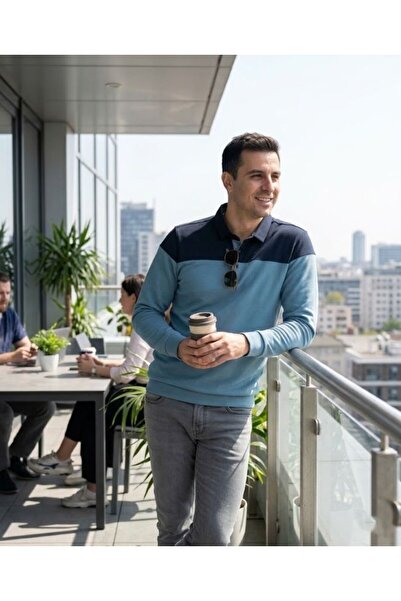 URUMDAY سترة رجالية بياقة من قطعة واحدة من نوع سيلانيك