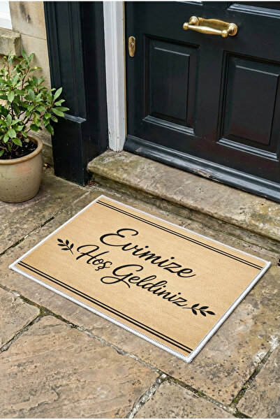 Zevahir Home Evimize Hoşgeldiniz Yazılı Kapı Önü Paspası