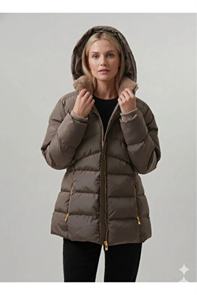 PIQUE WOMEN'S COUNT Palton cu glugă detașabilă pentru femei din blană art...