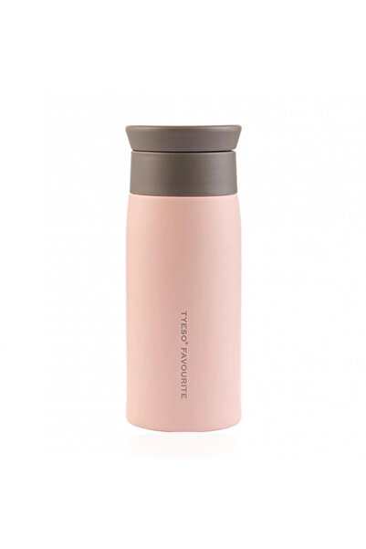 Tyeso ترمس مشروبات وتخمير الشاي مانع للتسرب من جريس، 350 مل، وردي